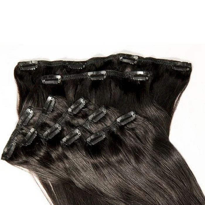 Black Diamond 100% Remi Human Hair Extension Weave CLIP IN 7 PCS - STRAIGHT 14/18/22" - Image 4