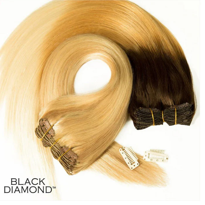 Black Diamond 100% Remi Human Hair Extension Weave CLIP IN 7 PCS - STRAIGHT 14/18/22" - Image 5