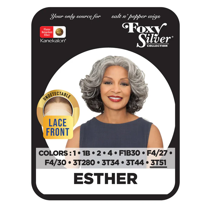 Foxy Silver Lace Front Wig - ESTHER - Image 2