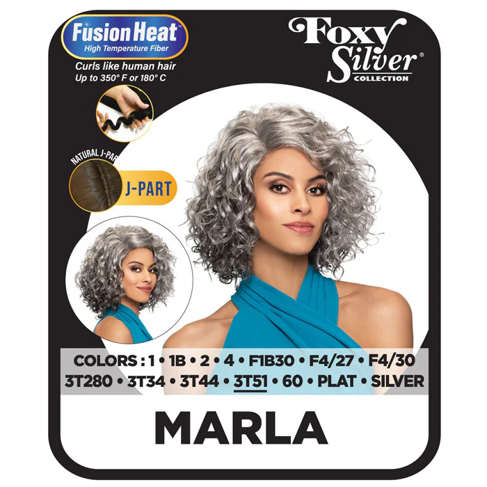 Foxy Silver Natural J-Part Lace Front Wig - MARLA - Image 3