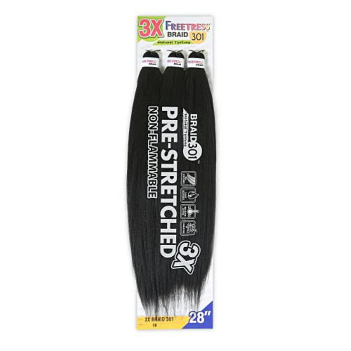 Freetress Pre-Stretched Crochet Braid - 3X BRAID 301 28" - Image 2