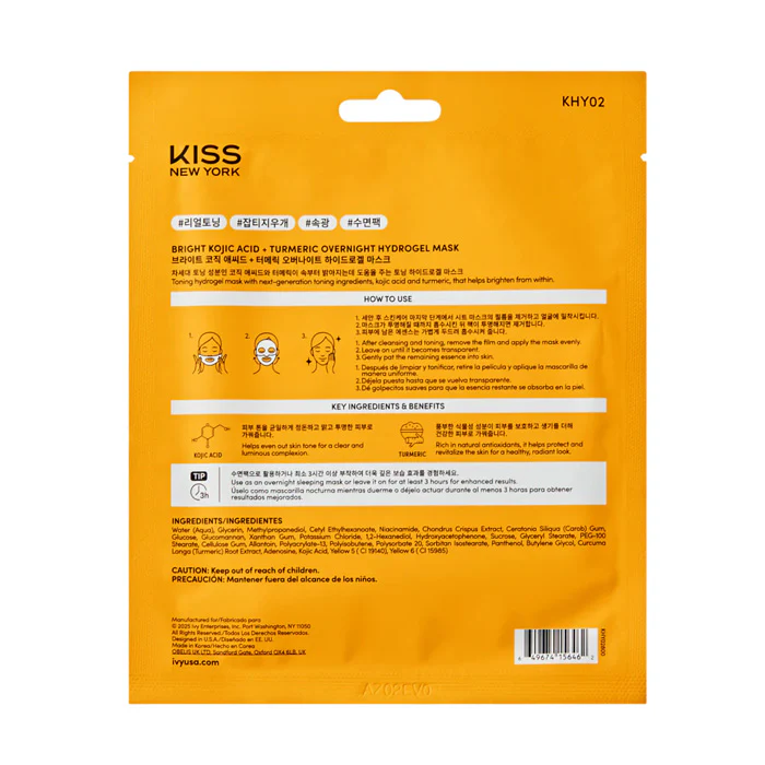 Ivy Beauty Kiss New York Kojic Acid + Turmeric Overnight Hydrogel Mask - Image 7