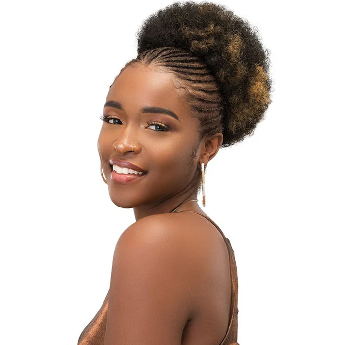 Janet Collection Noir Drawstring Ponytail - AFRO PUFF STRING - Image 2