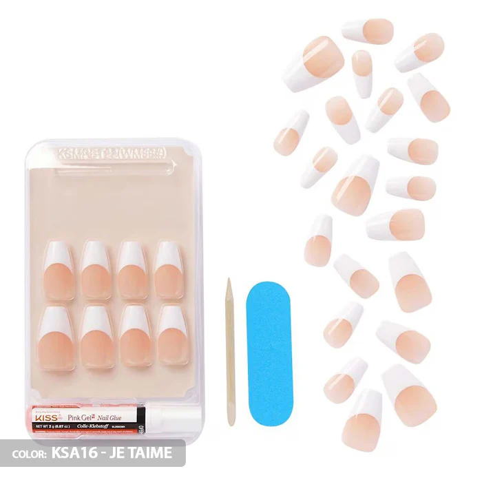 Kiss Salon Acrylic French Press-On Nails - 28 PCS - Image 7