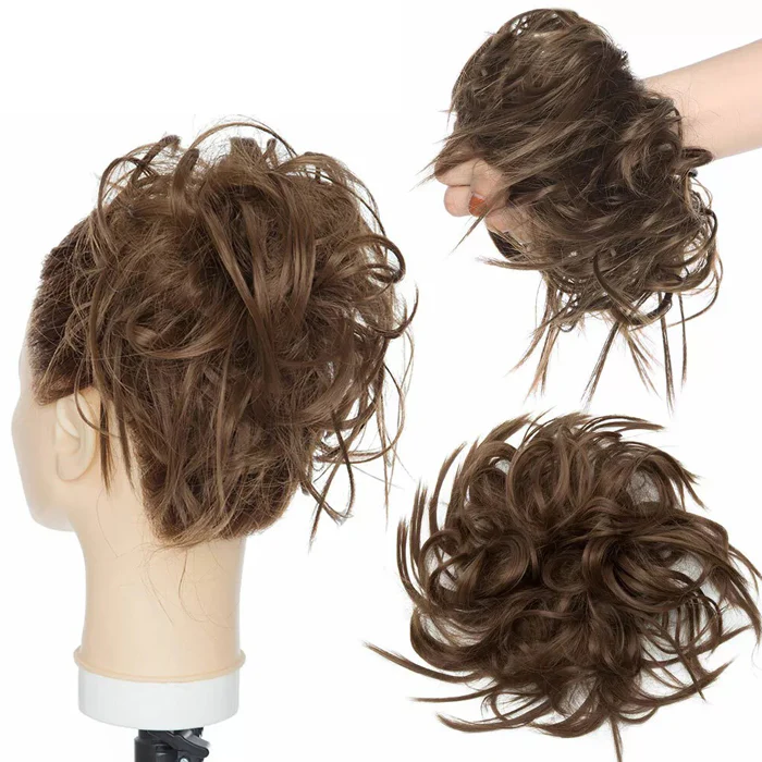 Lord & Cliff Think Pink Messy Bun Elastic Hair Extension - HAIR MAGIC - Image 4