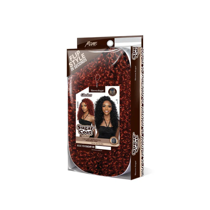 Mane Concept Brown Sugar Coat Human Hair Blend Half Wig - BSSC109 SUGAR 09 - Image 5
