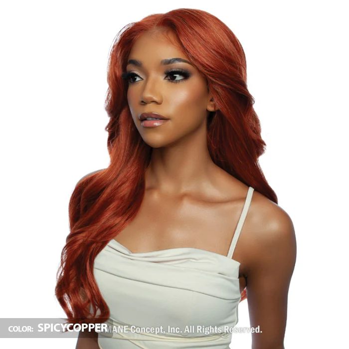 Mane Concept Brown Sugar Skinbond Lace Human Hair Style Mix HD 13x2x6 Lace Part Wig - BSSB220 13x2x6 LACE CUT 01 - Image 2