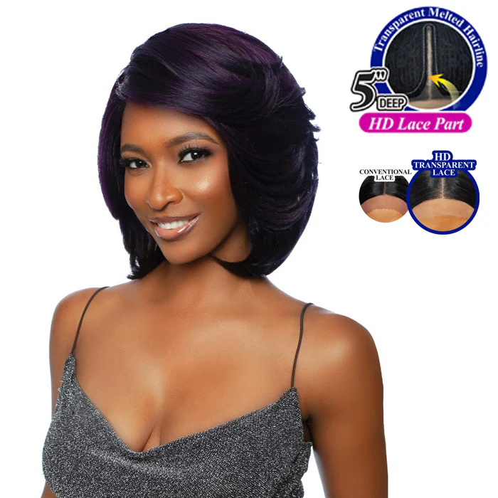 Mane Concept Red Carpet Synthetic HD Lace Front Wig - RCHT214 HEATHER - Image 4