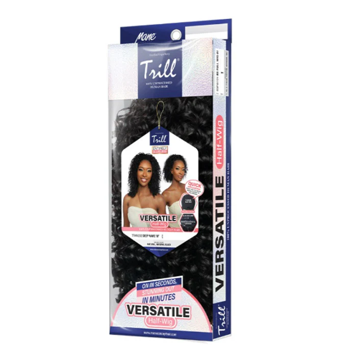 Mane Concept Trill 100% Unprocessed Human Hair Versatile Half Wig - TRHW202 DEEP WAVE 18" - Image 6