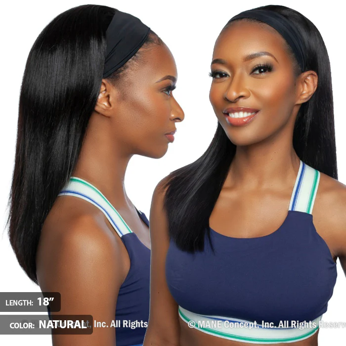 Mane Concept Trill Glueless 100% Unprocessed Virgin Remy Hair Headband Wig - TRHB201/202 STRAIGHT 14/18" - Image 4