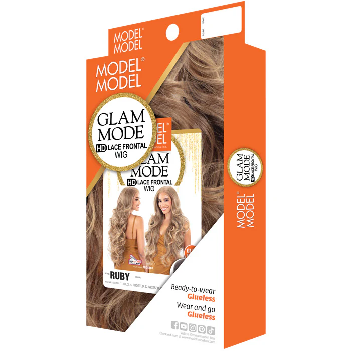 Model Model Glam Mode Glueless 13x5 HD Lace Front Wig - RUBY - Image 4