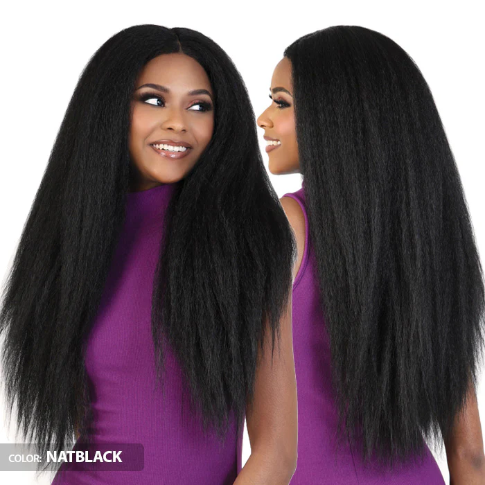 Motown Tress GLAM TOUCH Human Hair Blend Glueless HD Lace Wig - HBL.KIMIA - Image 3