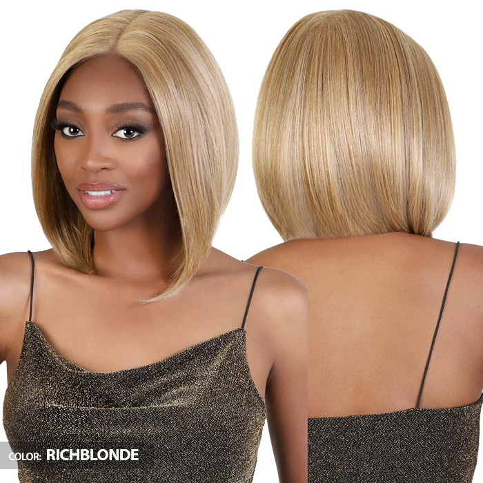 Motown Tress Glueless 360 Whole Lace HD Hand-Tied Lace Wig - WHLB.JAX - Human Hair Blend - Image 3