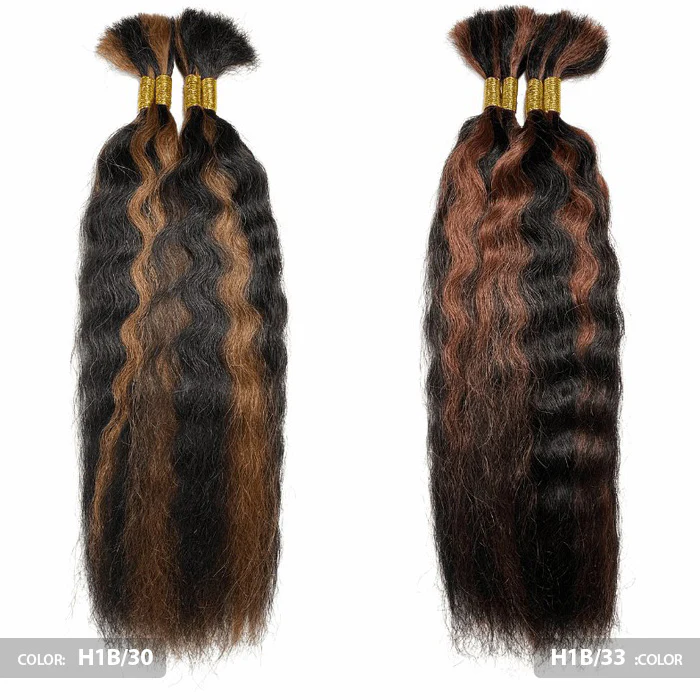 Onyx 100% Human Hair Braids - SUPER WAVE BULK 16"/18" - Image 4