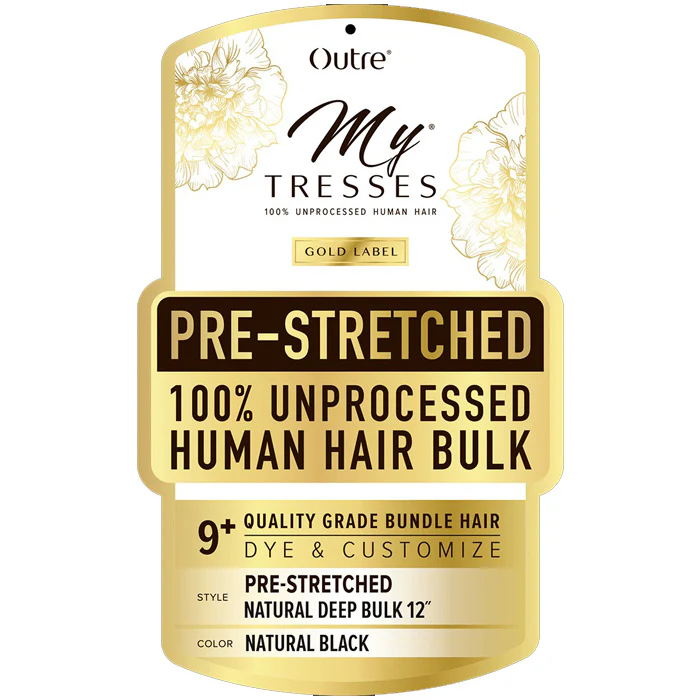 Outre Mytresses Gold Label Braids 100% Unprocessed Human Hair Braids - PRE-STRETCHED NATURAL DEEP BULK (10"/12"/14"/18") - Image 6