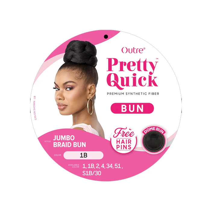 Outre Pretty Quick Bun Hair Piece - JUMBO BRAIDED BUN - Image 5