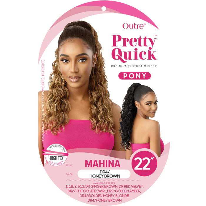 Outre Pretty Quick Drawstring Ponytail - MAHINA 22" - Image 4