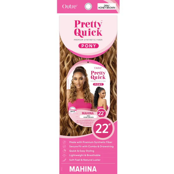 Outre Pretty Quick Drawstring Ponytail - MAHINA 22" - Image 5