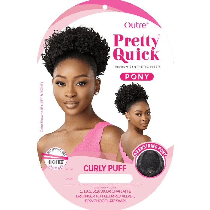 Outre Pretty Quick Drawstring Ponytails - CURLY PUFF - Image 5