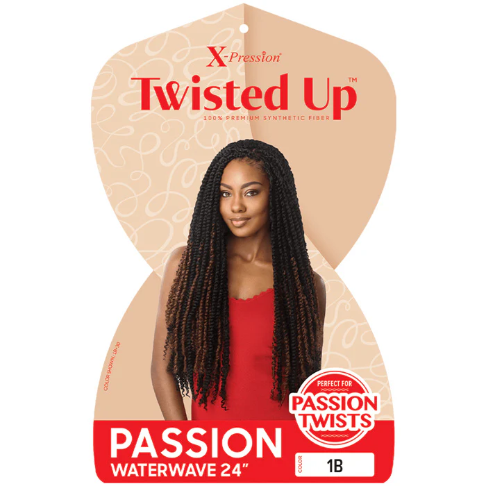 Outre X-Pression Twisted Up Crochet Braid - PASSION WATERWAVE 24" - Image 2