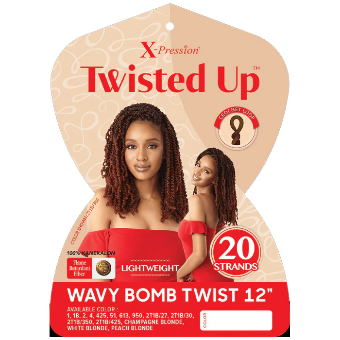 Outre X-Pression Twisted Up Crochet Loop Braid - WAVY BOMB TWIST 12"/18"/24" - Image 3