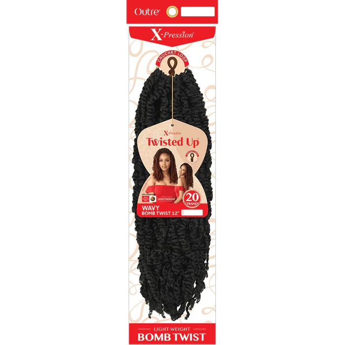 Outre X-Pression Twisted Up Crochet Loop Braid - WAVY BOMB TWIST 12"/18"/24" - Image 4