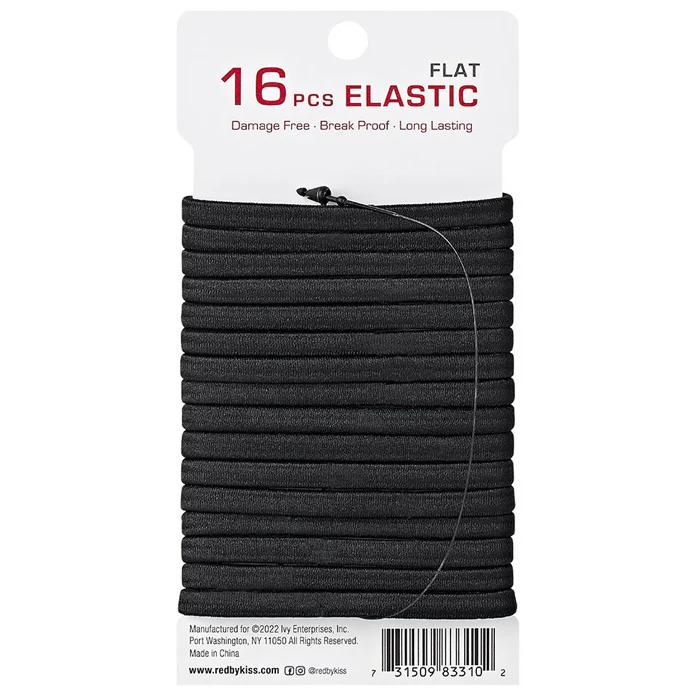 Red by Kiss Maximum Hold Flat Elastic 5mm 16ct - BLACK - Image 2