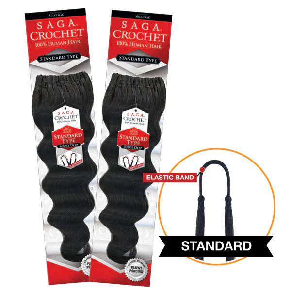Saga 100% Human Hair Pre-Looped Crochet Braid - LOOSE DEEP 10"-18" - Image 3
