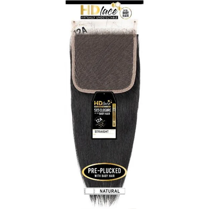 Sensationnel 12A 100% Virgin Human Hair 5X5 HD Lace Closure - STRAIGHT 18