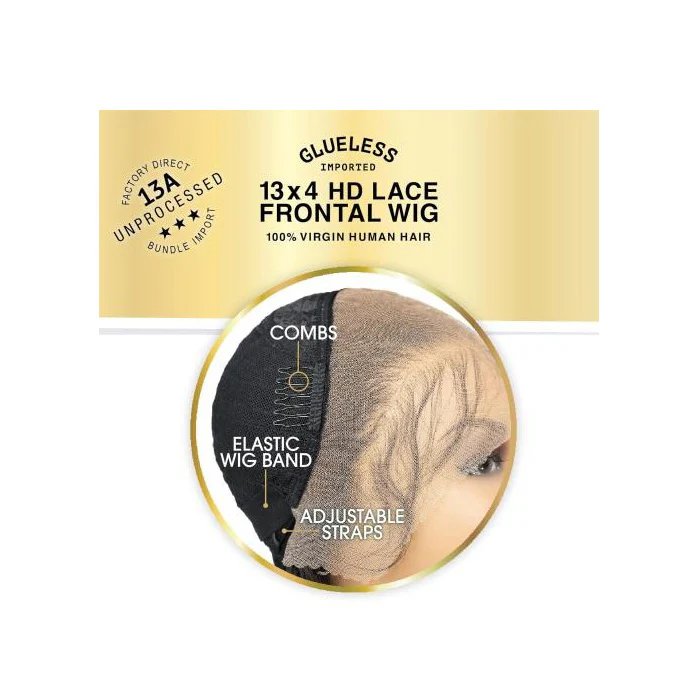 Sensationnel 13A 100% Virgin Human Hair Glueless 13x4 HD Lace Frontal Wig - LOOSE WAVE 20"- Pre-Plucked - Image 7