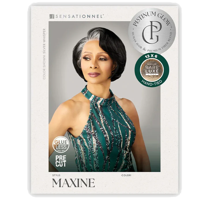 Sensationnel Bare Lace Platinum Glow Glueless Human Hair Blend 13x6 Hand-Made Lace Front Wig - MAXINE - Image 4