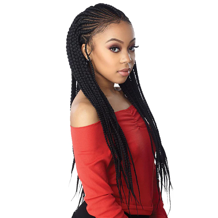 Sensationnel Cloud 9 Swiss Lace 100% Hand Braided 13x7 Lace Front Wig - FEED IN FULANI CORNROW - Image 4