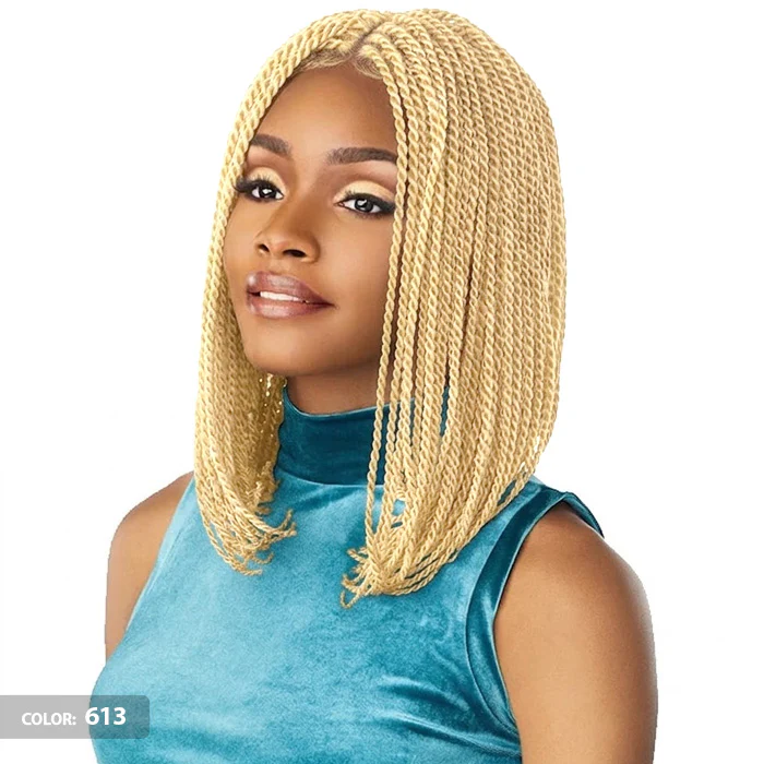 Sensationnel Cloud 9 Swiss Lace Hand-Braided 4x4 Lace Frontal Wig - SENEGAL TWIST BOB - Image 2