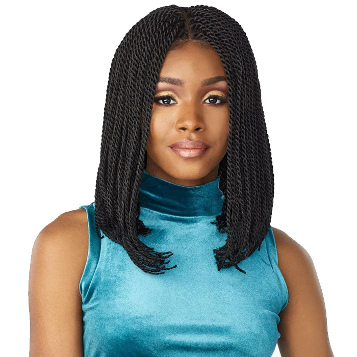 Sensationnel Cloud 9 Swiss Lace Hand-Braided 4x4 Lace Frontal Wig - SENEGAL TWIST BOB - Image 3