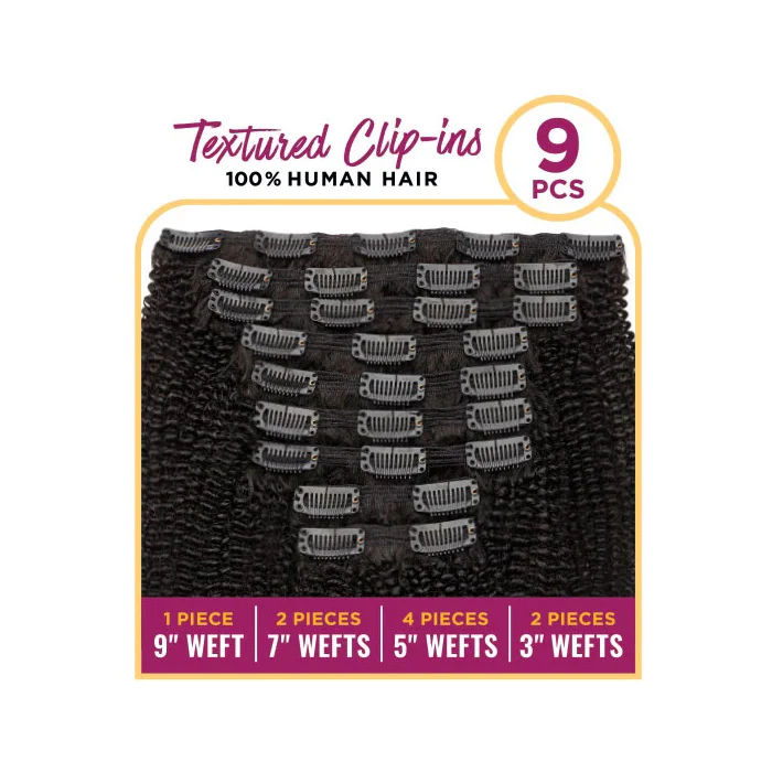 Sensationnel Curls Kinks & Co 100% Human Hair Clip-Ins Weave - 1A CLIQUE 18" 9 PCS - Image 5