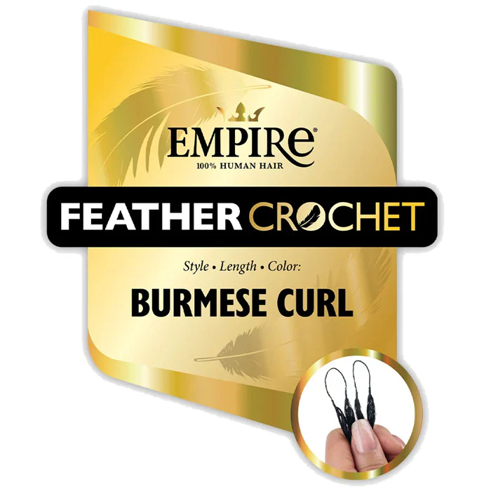 Sensationnel Empire 100% Human Hair Feather Crochet Braids - BURMESE CURL 10/12/14/18" - Image 3