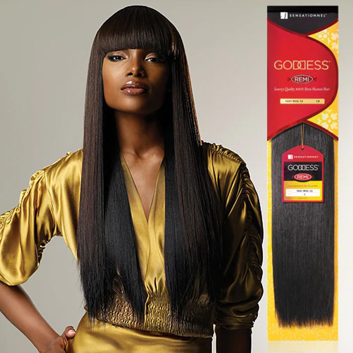 Sensationnel Goddess 100% Remi Human Hair Weave - STRAIGHT YAKI 8-18" - Image 2