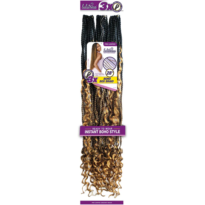 Sensationnel Lulutress Pre-Looped Crochet Braids - BOHO BOX BRAID 28" 3X - Image 7