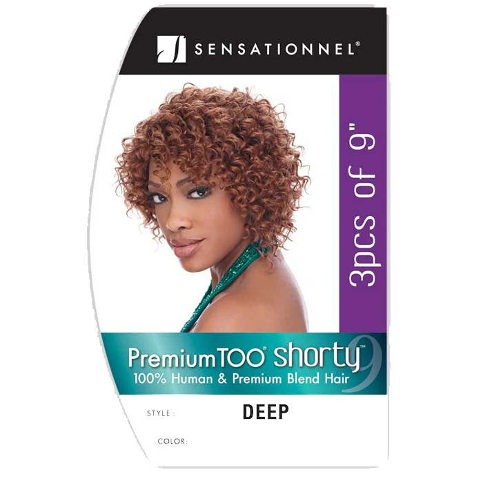 Sensationnel Premium Too Human Hair Blend Shorty Weaving 3 Pcs of 9 Inch - DEEP WVG 9 - Image 2