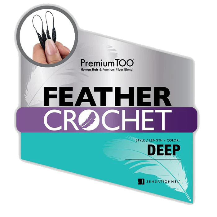 Sensationnel Premium Too Feather Crochet Braids - DEEP 14/18/22" - Human Hair Blend - Image 4