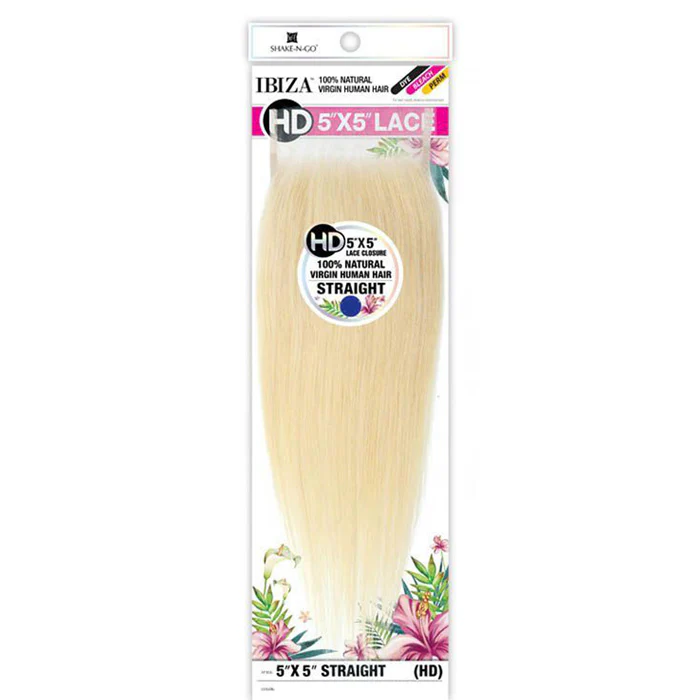 Shake N Go 100% Virgin Human Hair 5X5 HD Lace Closure - STRAIGHT 10