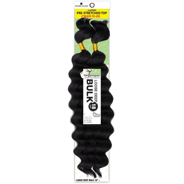 Shake N Go Organique Human Hair Blend Braids - LOOSE DEEP BULK 18"/22"