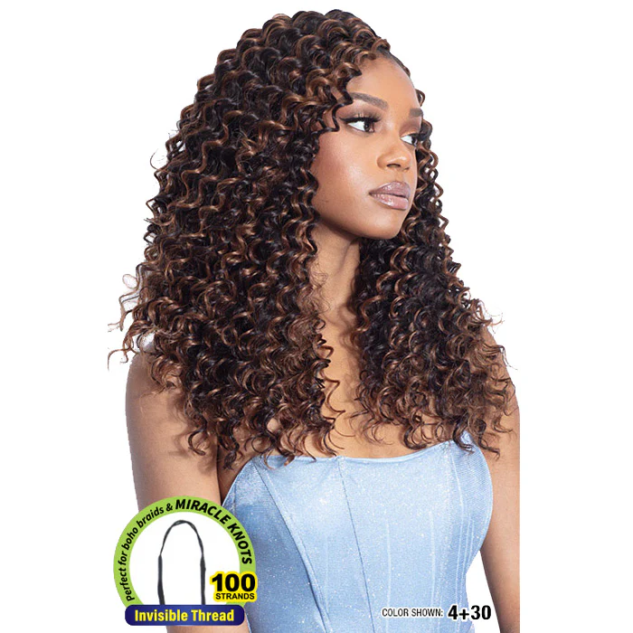 Shake N Go Organique Mastermix Feather Crochet Braids - DEEP CURL 18" - Image 3