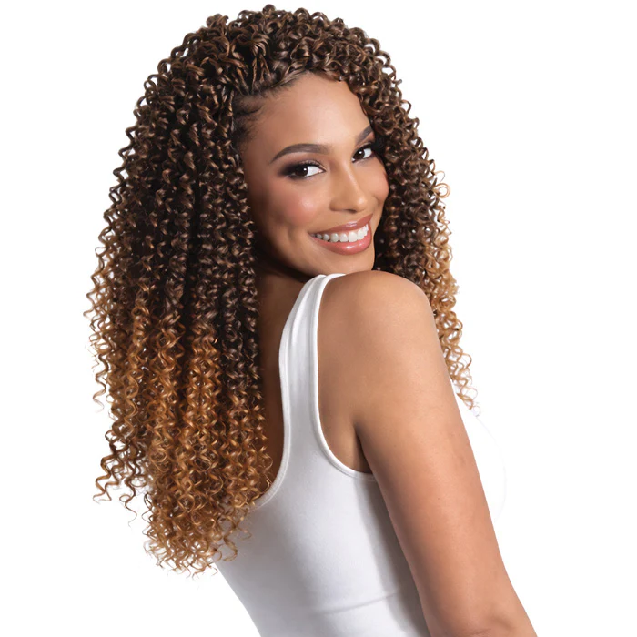 Shake N Go Que Human Hair Mastermix Feather Crochet Braids - WATER CURL 18" - Image 2