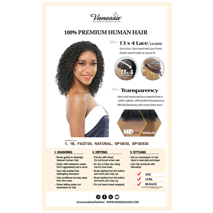 Vanessa Premium Brazilian Glueless 13x4 HD Lace Frontal Wig - H134 ISABELLA - 100% Human Hair - Image 4