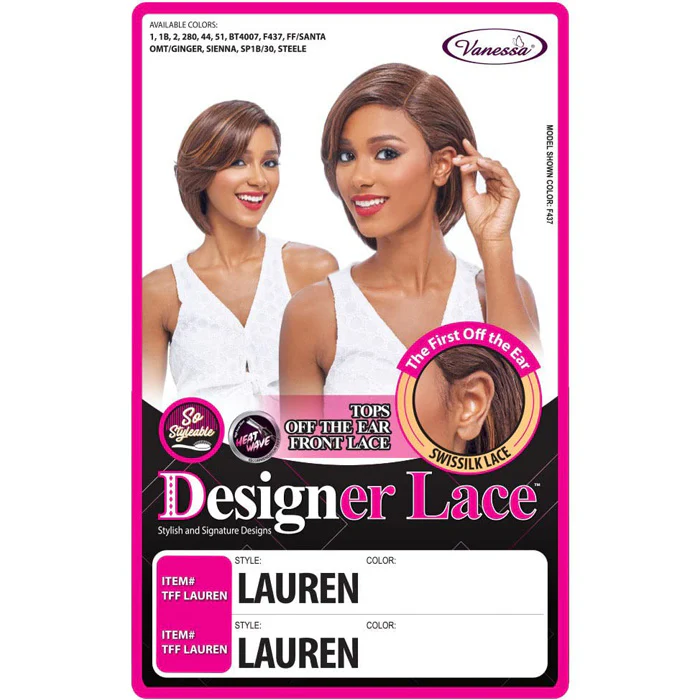 Vanessa Designer Lace Swiss Top Front Lace Wig - LAUREN - Image 4