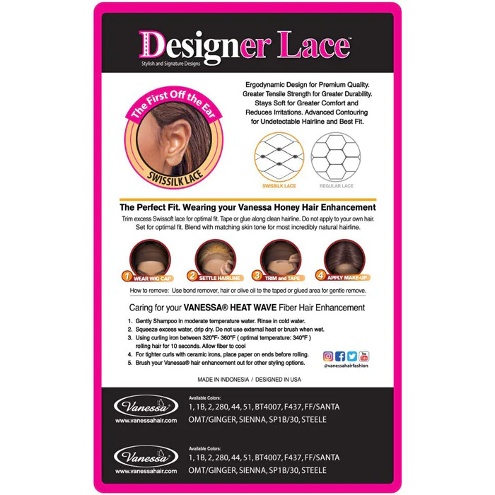 Vanessa Designer Lace Swiss Top Front Lace Wig - LAUREN - Image 5