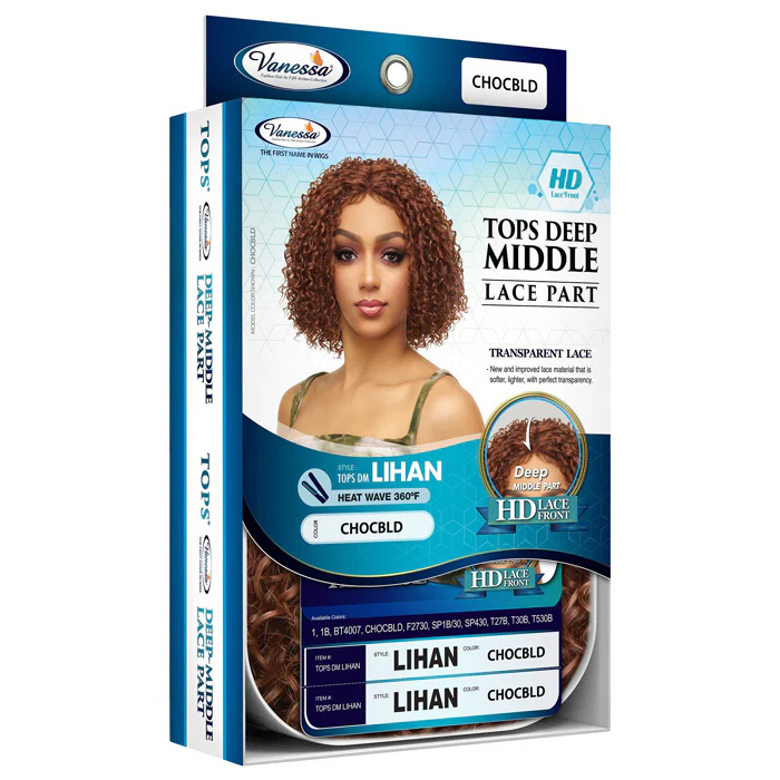 Vanessa Top Lace Deep Middle Part HD Lace Front Wig - LIHAN - Image 5