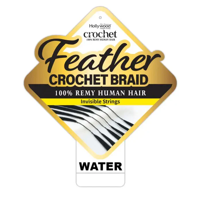 Zury Sis Hollywood Feather Crochet Braid - WATER 12" - 100% Remy Human Hair - Image 3
