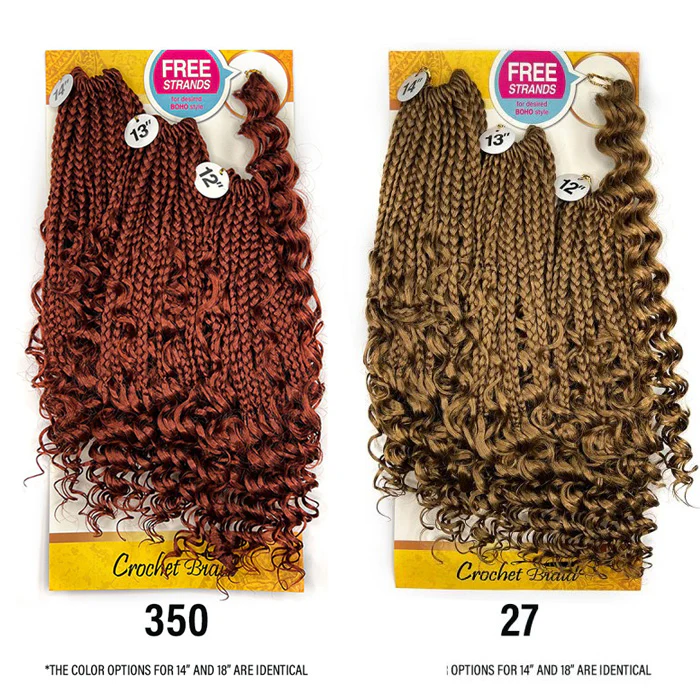 Zury Sis Loop Crochet Braids - V11 BOHO DEEP CURLY 14"16"18" - Image 4